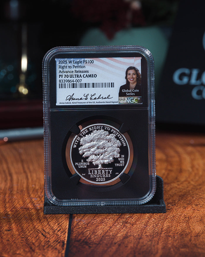 2025 W $100 Right to Petition Platinum Eagle | Advanced Release NGC PF70 Ultra Cameo | Anna Cabral Autographed