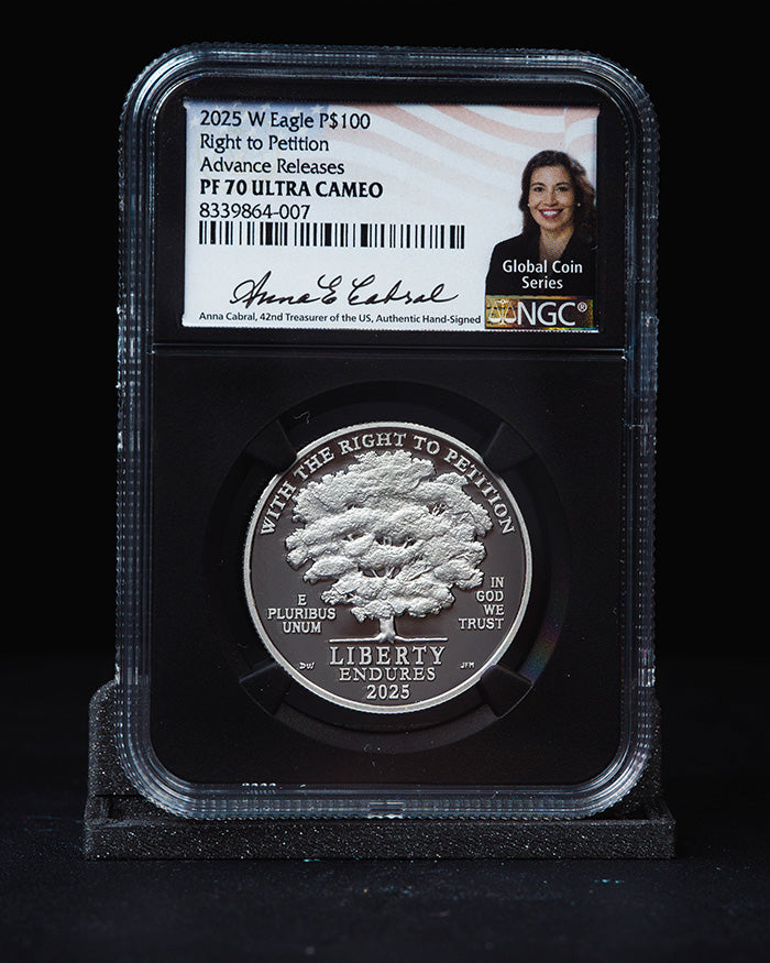 2025 W $100 Right to Petition Platinum Eagle | Advanced Release NGC PF70 Ultra Cameo | Anna Cabral Autographed