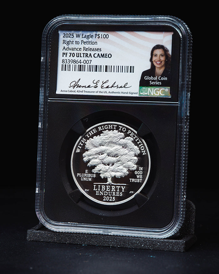 2025 W $100 Right to Petition Platinum Eagle | Advanced Release NGC PF70 Ultra Cameo | Anna Cabral Autographed