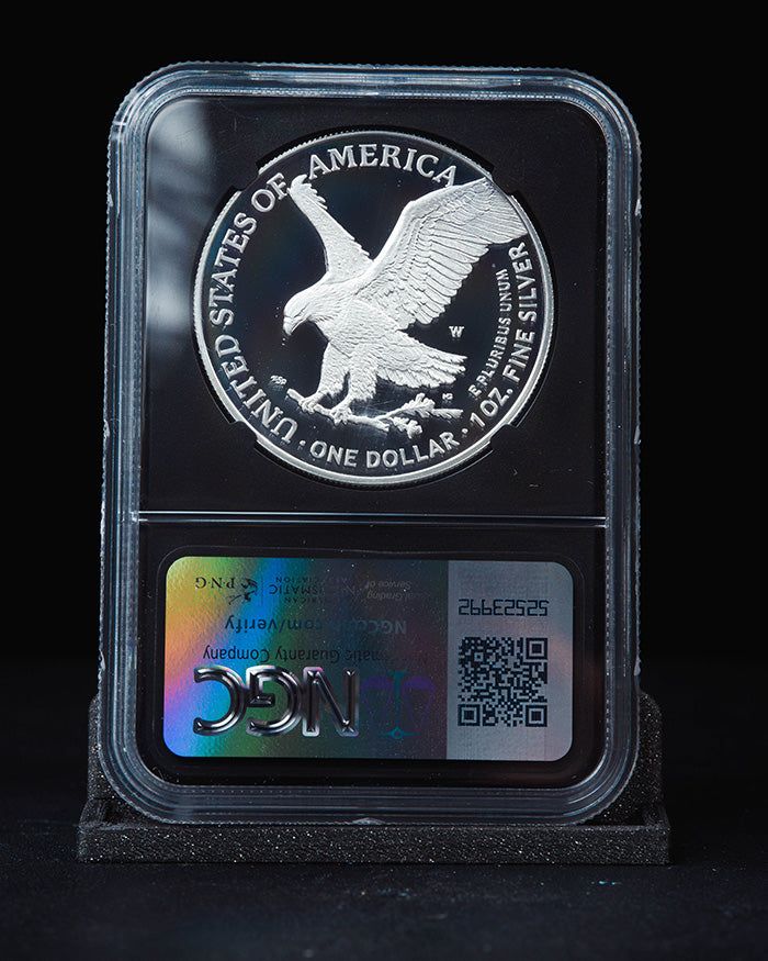 2025 W $1 Silver Eagle | Advanced Releases PF70 Ultra Cameo | Anna Cabral Autogrpahed