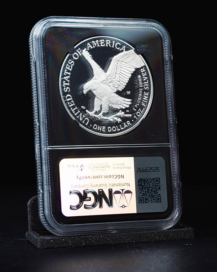 2025 W $1 Silver Eagle | Advanced Releases PF70 Ultra Cameo | Anna Cabral Autogrpahed