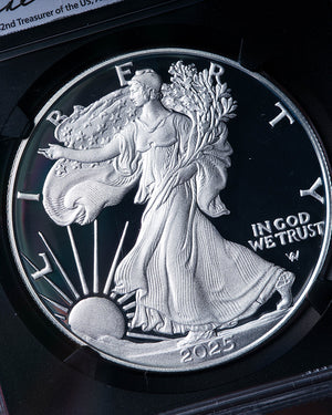 2025 W $1 Silver Eagle | Advanced Releases PF70 Ultra Cameo | Anna Cabral Autogrpahed