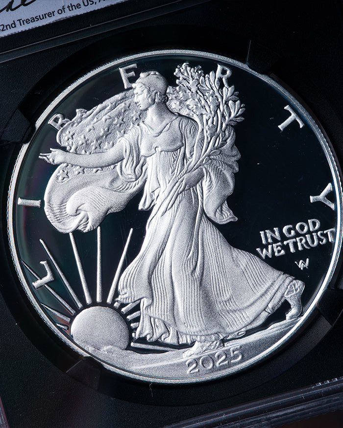 2025 W $1 Silver Eagle | Advanced Releases PF70 Ultra Cameo | Anna Cabral Autogrpahed