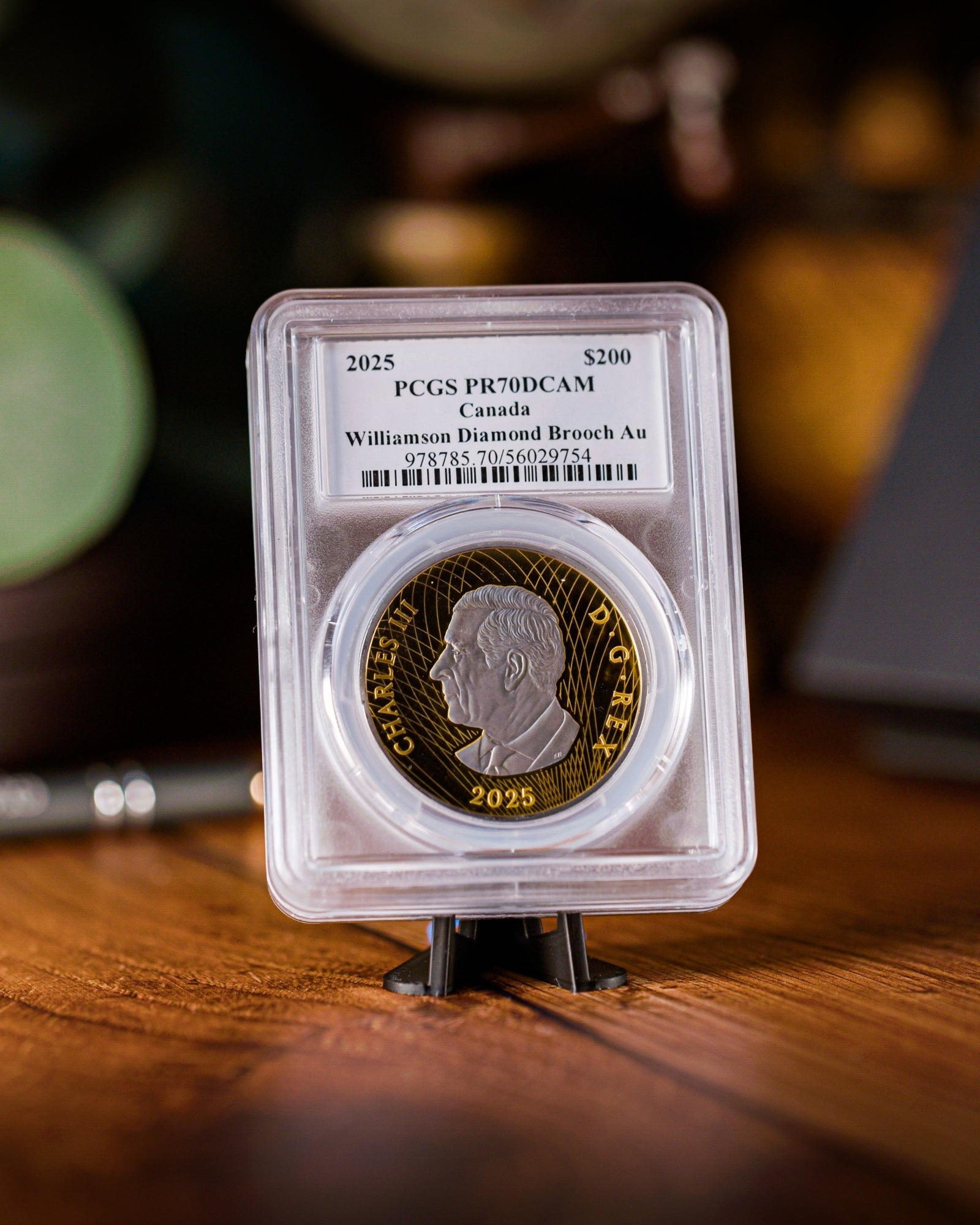 2025 Gold Diamond Brooch | First Day of Issue PCGS PR70 | Steven Rosati Autographed