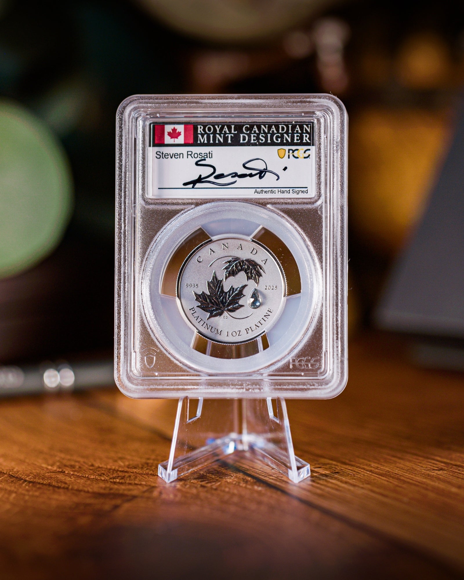 2025 $300 Canada Platinum Maple Leaf Forever | First Day of Issue Gem Proof | Steven Rosati Autographed