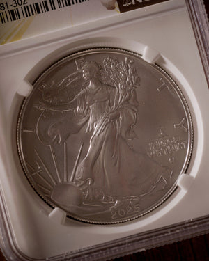 2025 P Silver Eagle First Eagle Privy | 1 of First 50,000 MS70