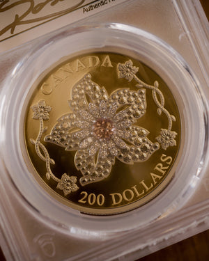 2025 Gold Diamond Brooch | First Day of Issue PCGS PR70 | Steven Rosati Autographed