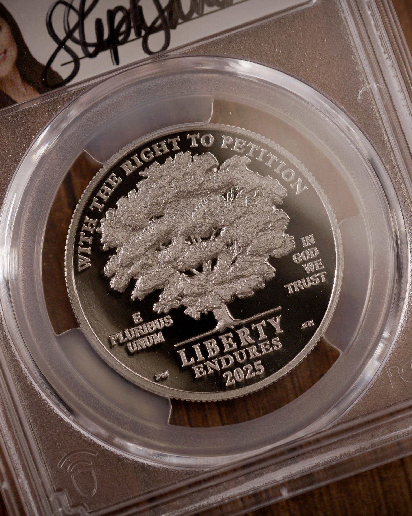 2025 W Right to Petition Platinum Eagle | Advanced Release PR70 | Stephanie Sabin Autographed