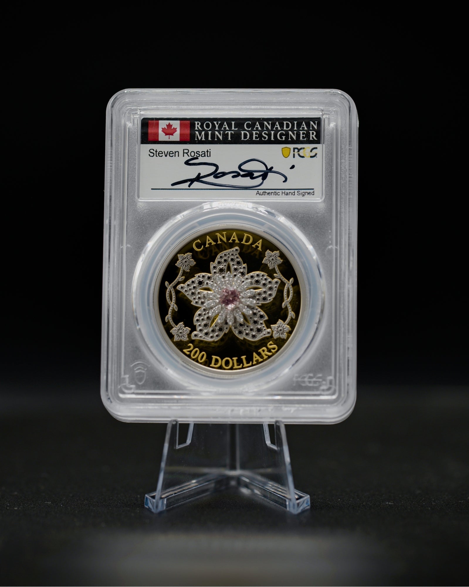 2025 Gold Diamond Brooch | First Day of Issue PCGS PR70 | Steven Rosati Autographed