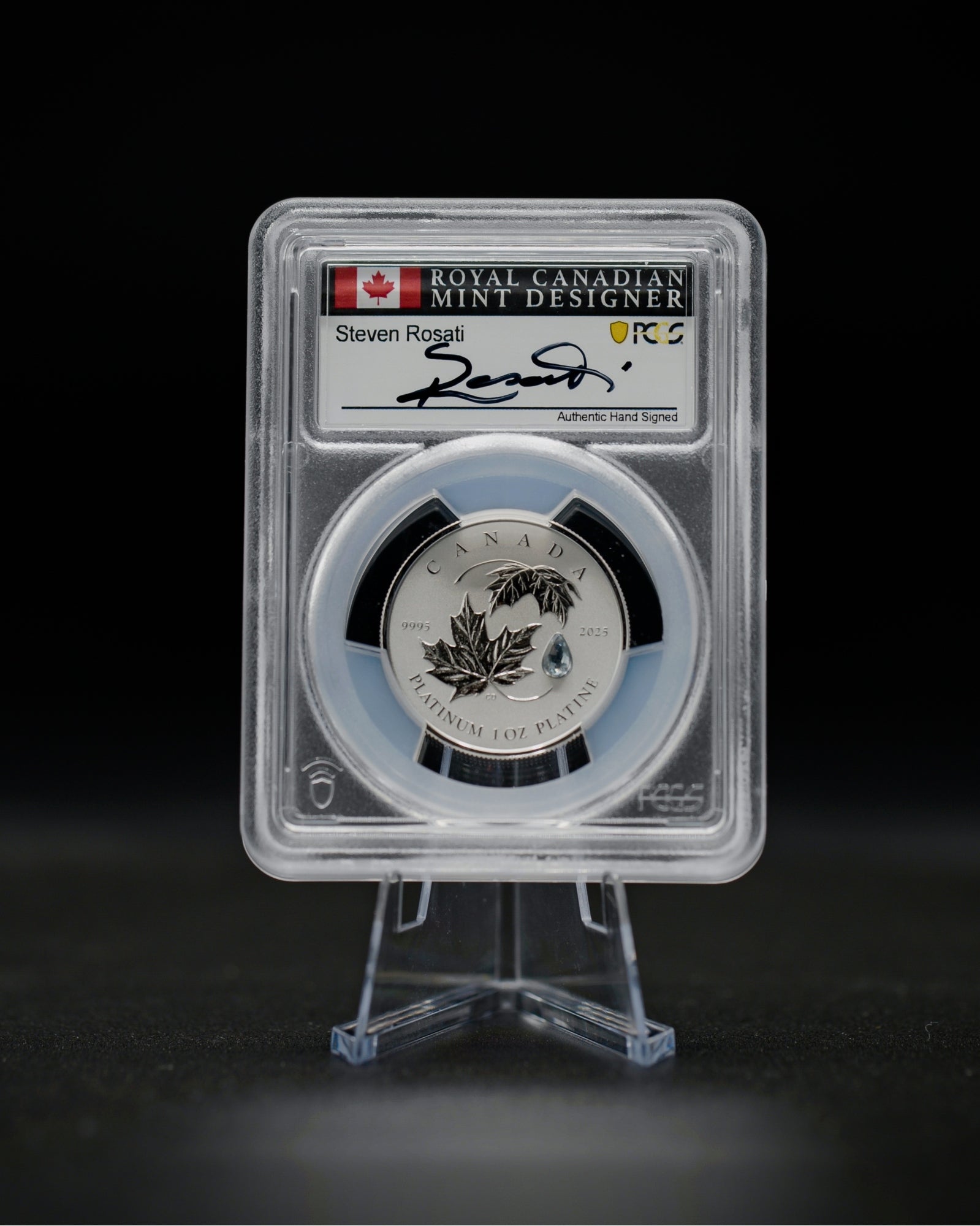 2025 $300 Canada Platinum Maple Leaf Forever | First Day of Issue Gem Proof | Steven Rosati Autographed
