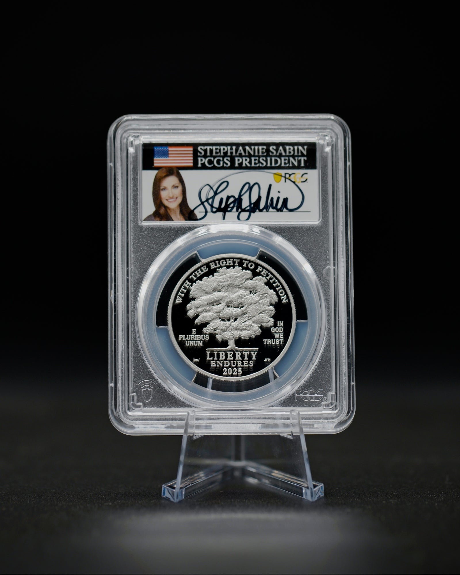 2025 W Right to Petition Platinum Eagle | Advanced Release PR70 | Stephanie Sabin Autographed