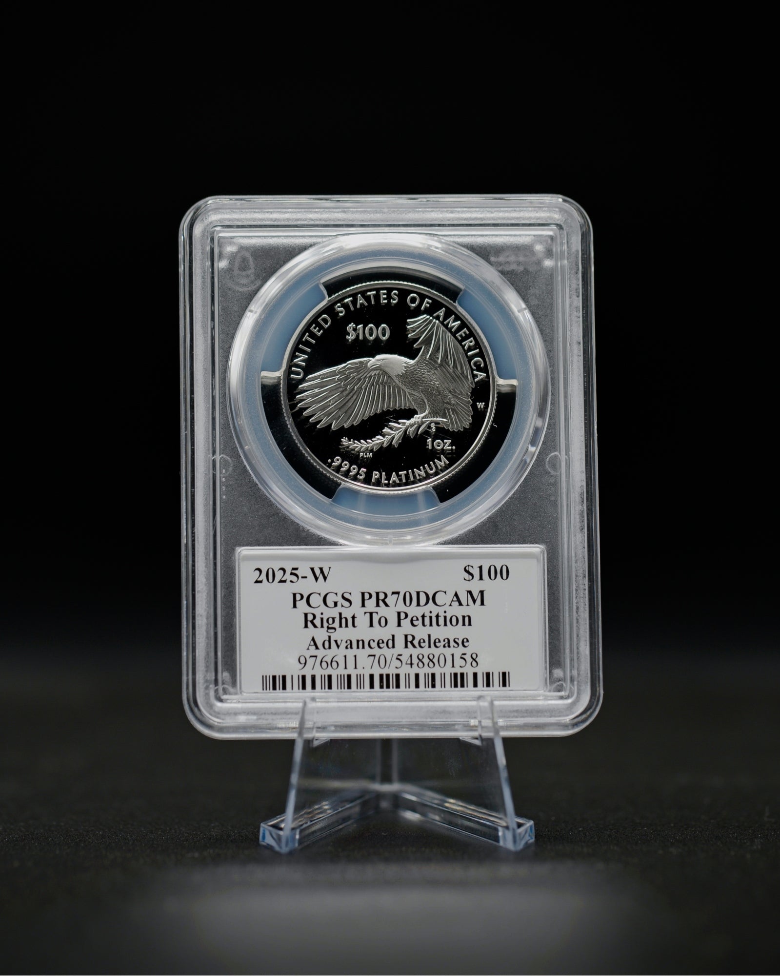 2025 W Right to Petition Platinum Eagle | Advanced Release PR70 | Stephanie Sabin Autographed