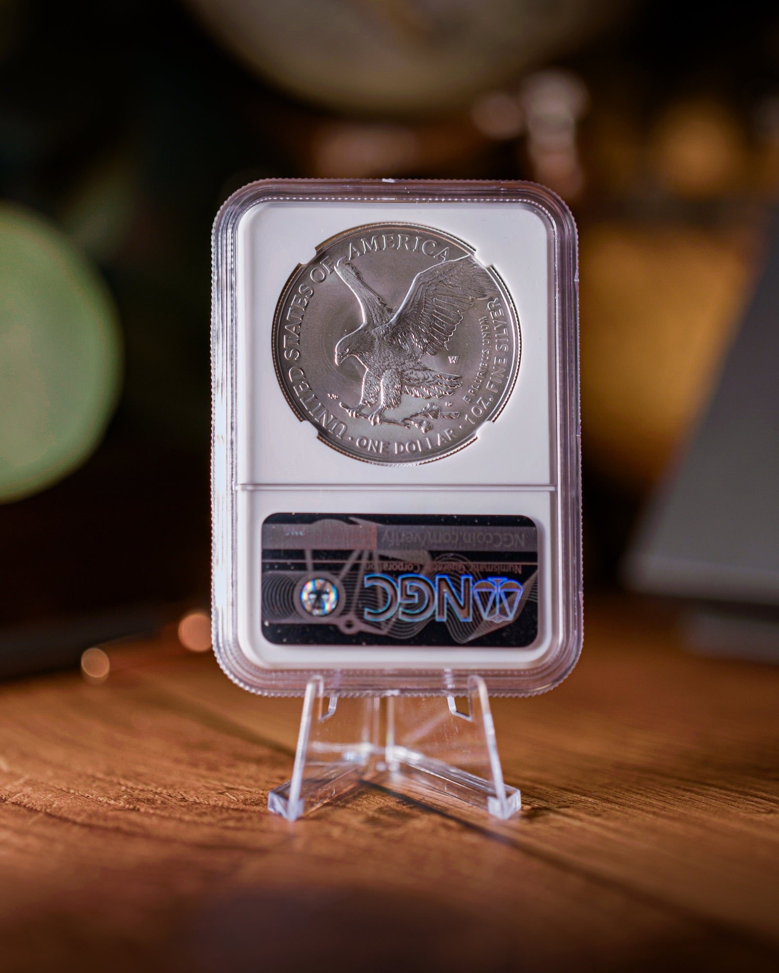2022 W Burnished Silver Eagle | Advanced Release MS70 | Kenneth Bressett Autographed