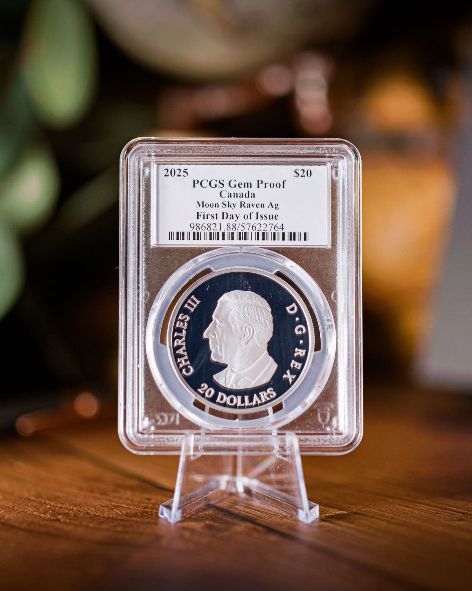 2025 $20 Canada Silver Moon Sky Raven | First Day of Issue PCGS Gem Proof | Steven Rosati Autographed