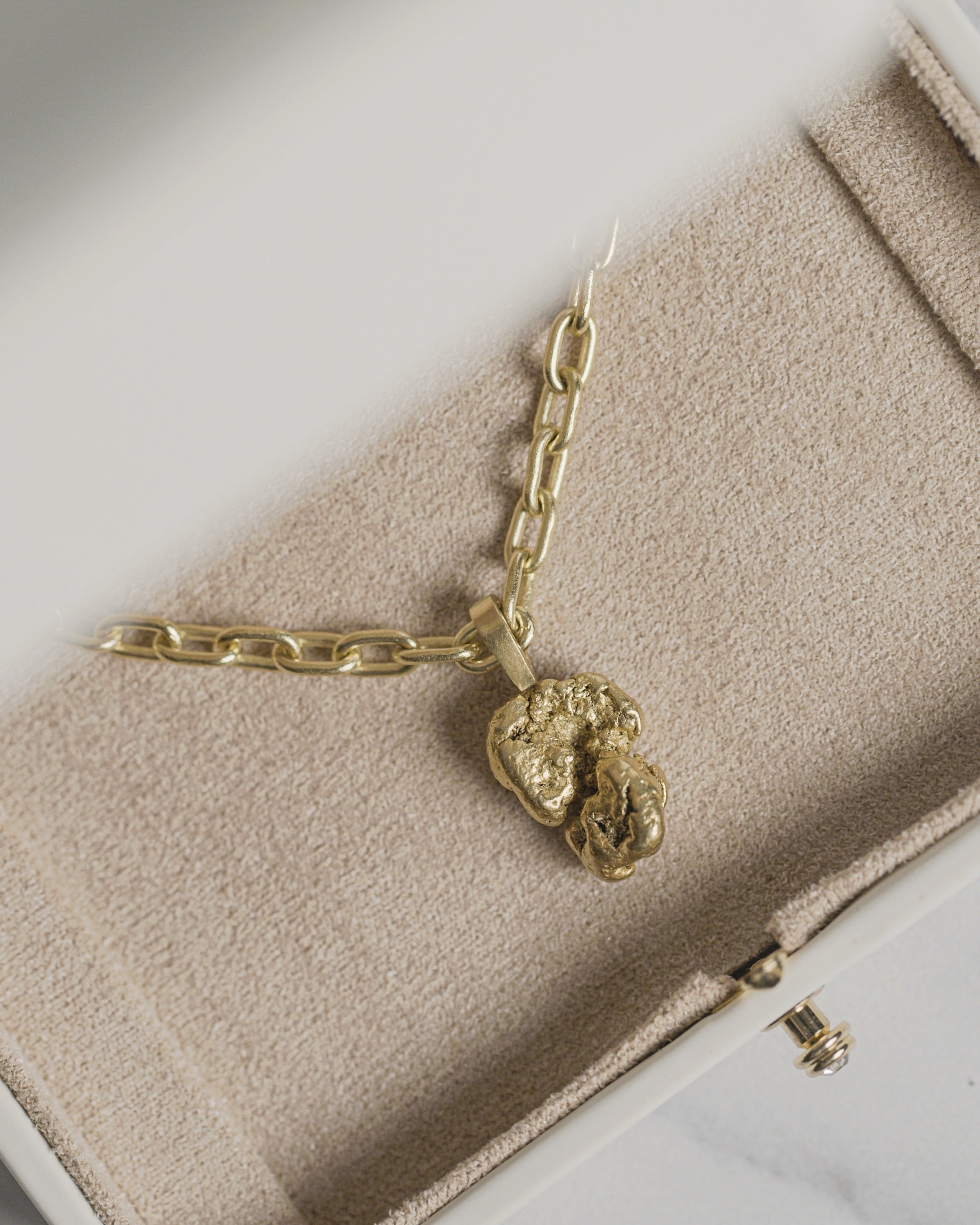 Chasing Mammoths/Schindler Handcrafted Raw Gold Chain | 22" Skinny 1.3