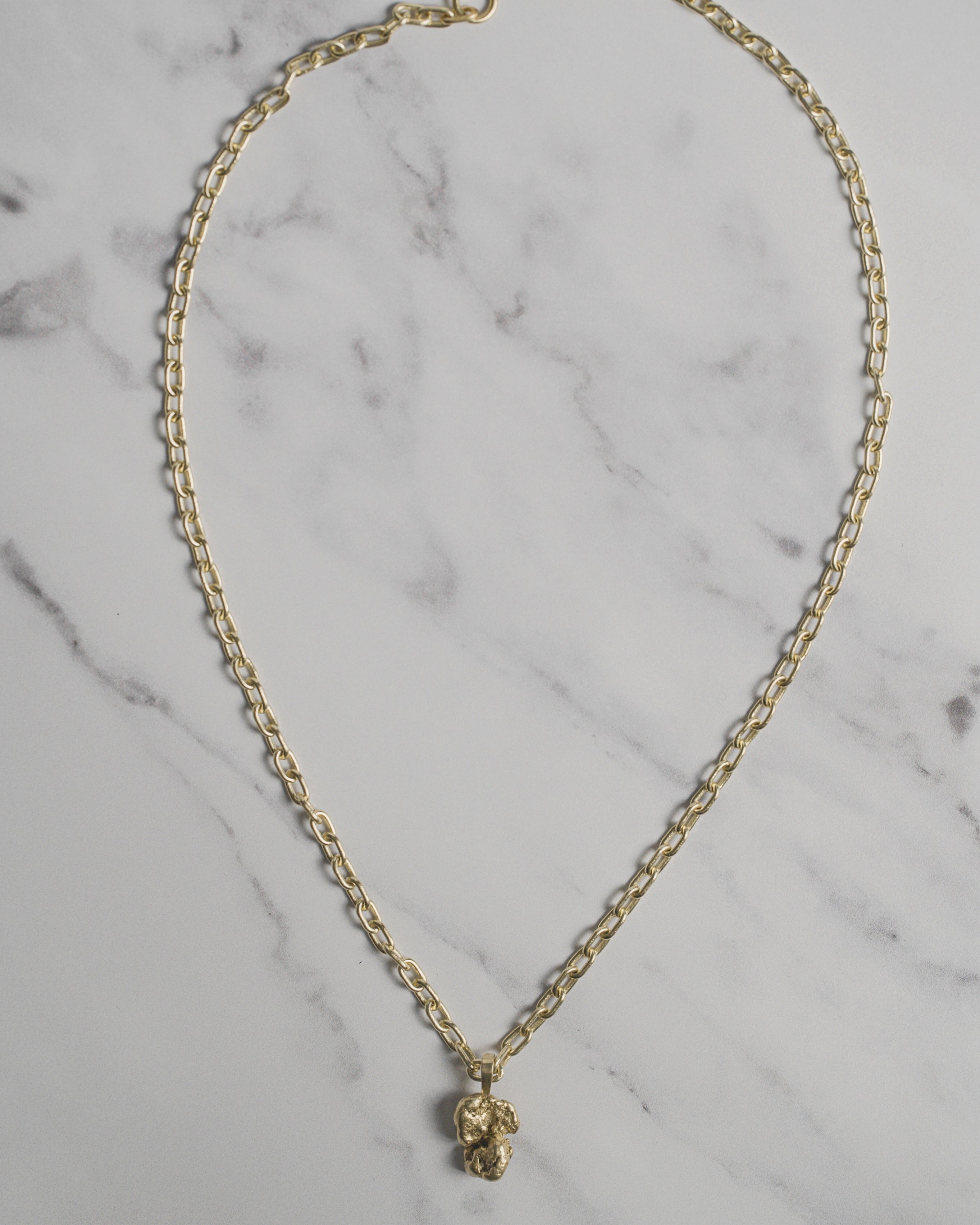 Chasing Mammoths/Schindler Handcrafted Raw Gold Chain | 22" Skinny 1.3