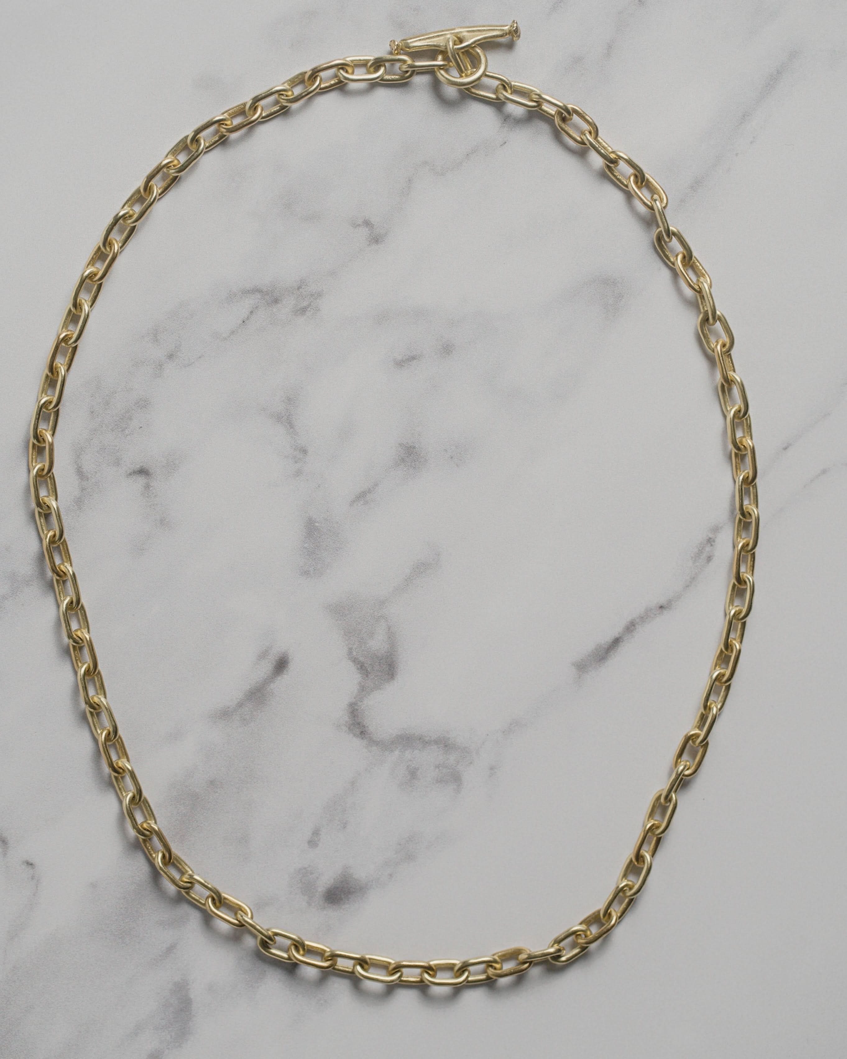 Chasing Mammoths/Schindler Gold Handcrafted Raw Gold Chain | 24" Skinny 2.0