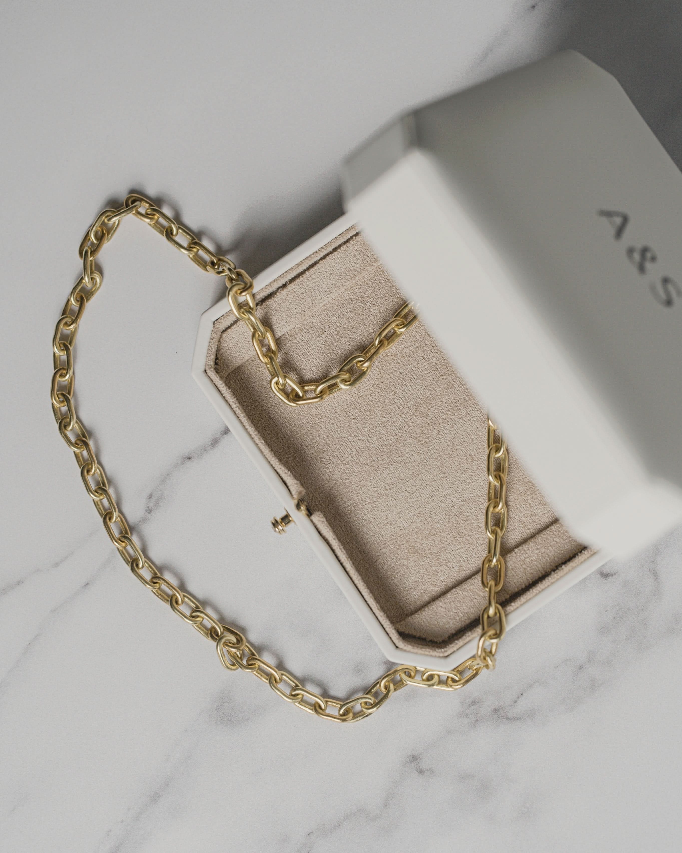 Chasing Mammoths/Schindler Gold Handcrafted Raw Gold Chain | 24" Skinny 2.0