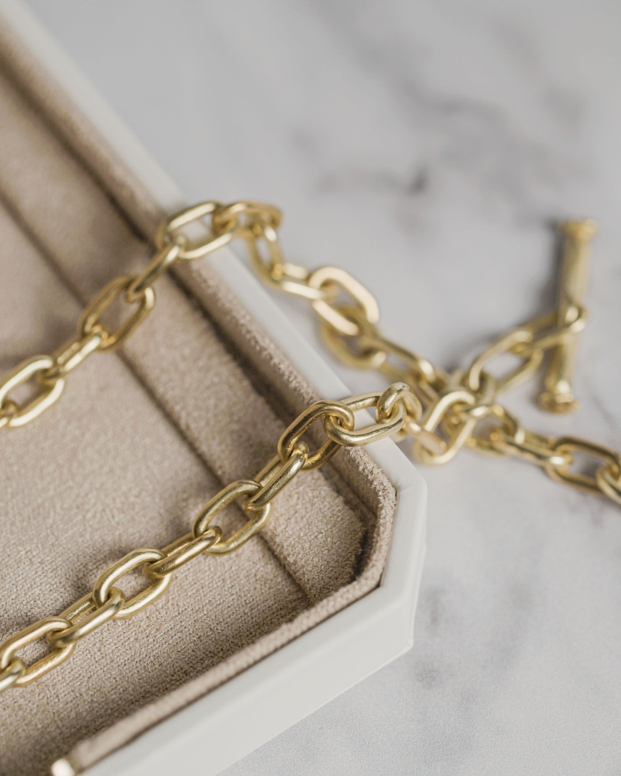 Chasing Mammoths/Schindler Gold Handcrafted Raw Gold Chain | 24" Skinny 2.0