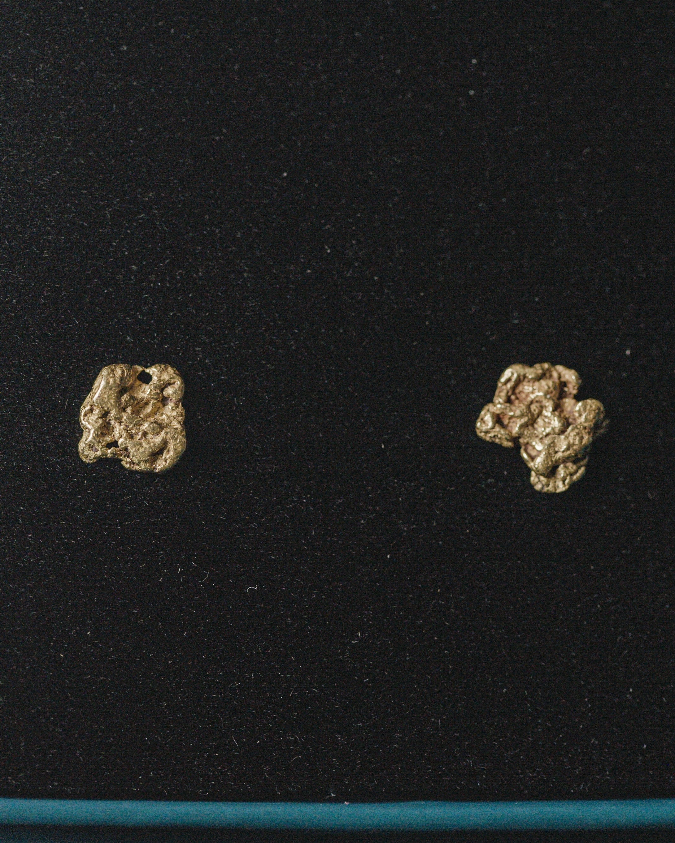 Chasing Mammoths/Schindler Handcrafted Raw Gold Nugget Earrings
