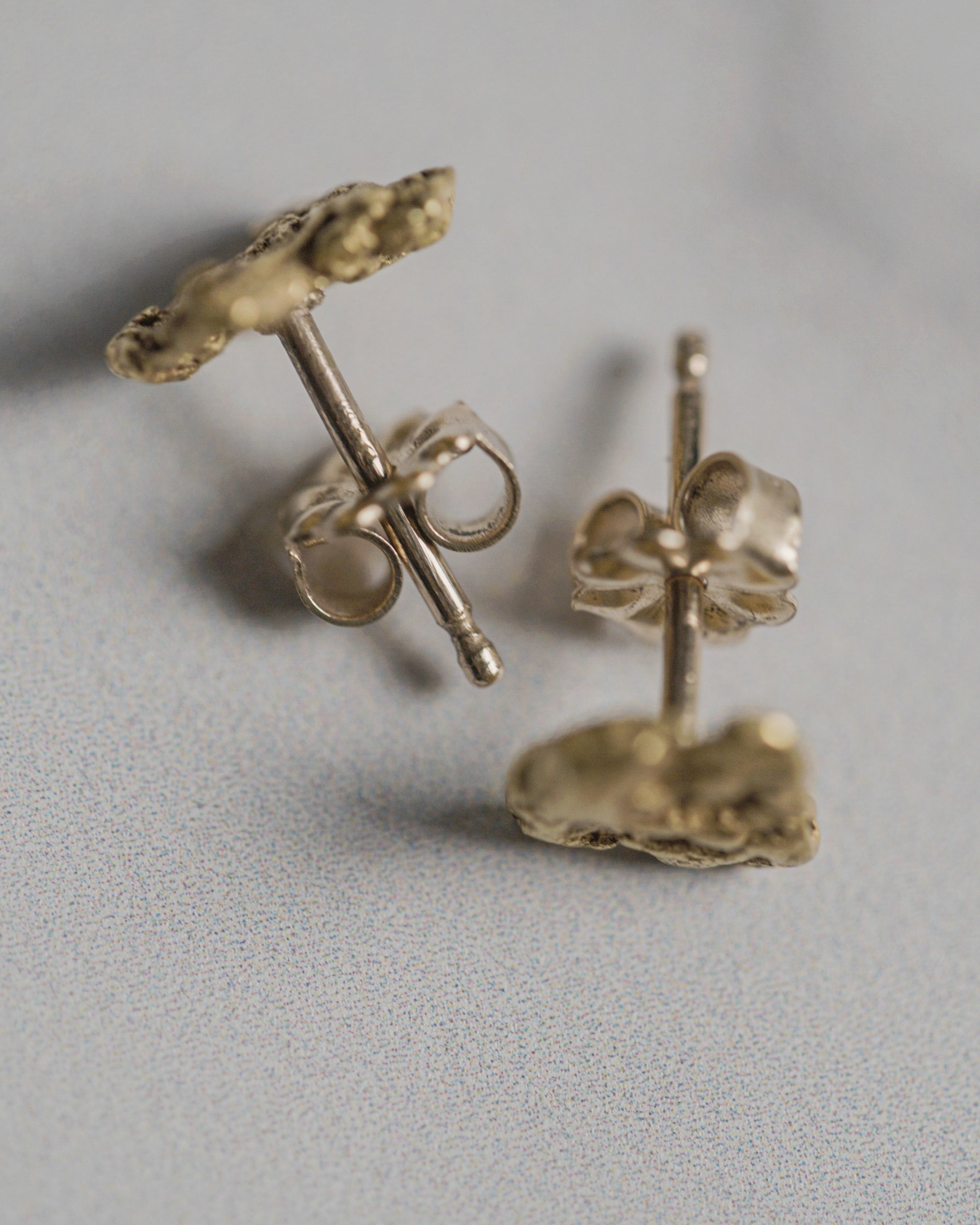 Chasing Mammoths/Schindler Handcrafted Raw Gold Nugget Earrings