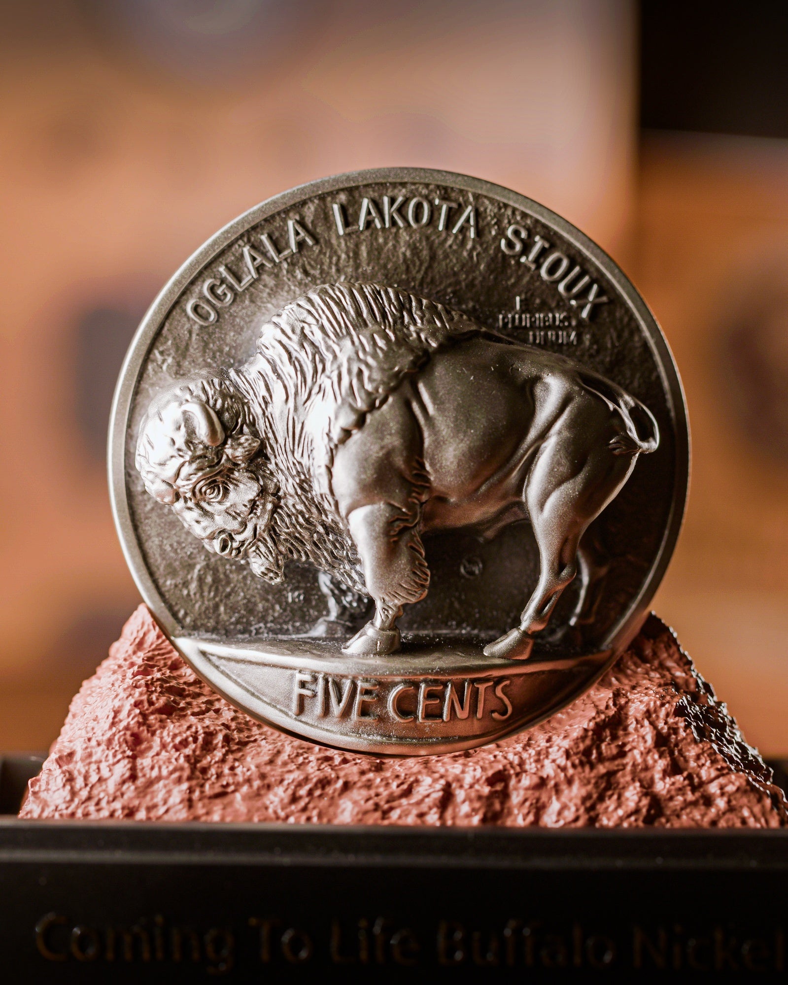 5 oz Coming to Life Buffalo Nickel | Sculptural Art by Michael Gaudioso