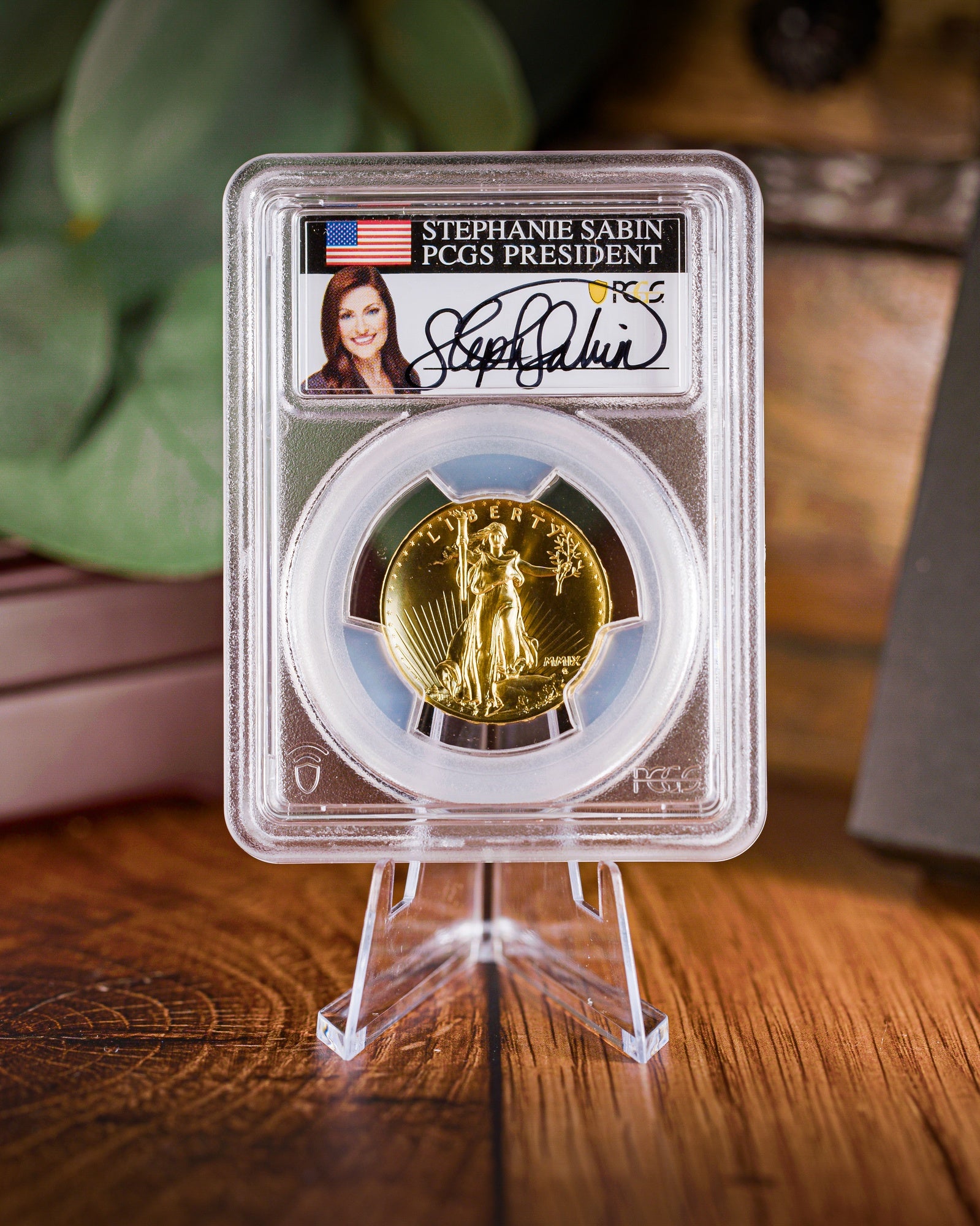 2009 Gold Ultra High Relief | PCGS First Strike Modern Numismatic Masterpieces | Stephanie Sabin Autographed
