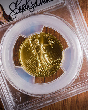 2009 $20 Gold Ultra High Relief | PCGS First Strike Modern Numismatic Masterpieces | Stephanie Sabin Autographed