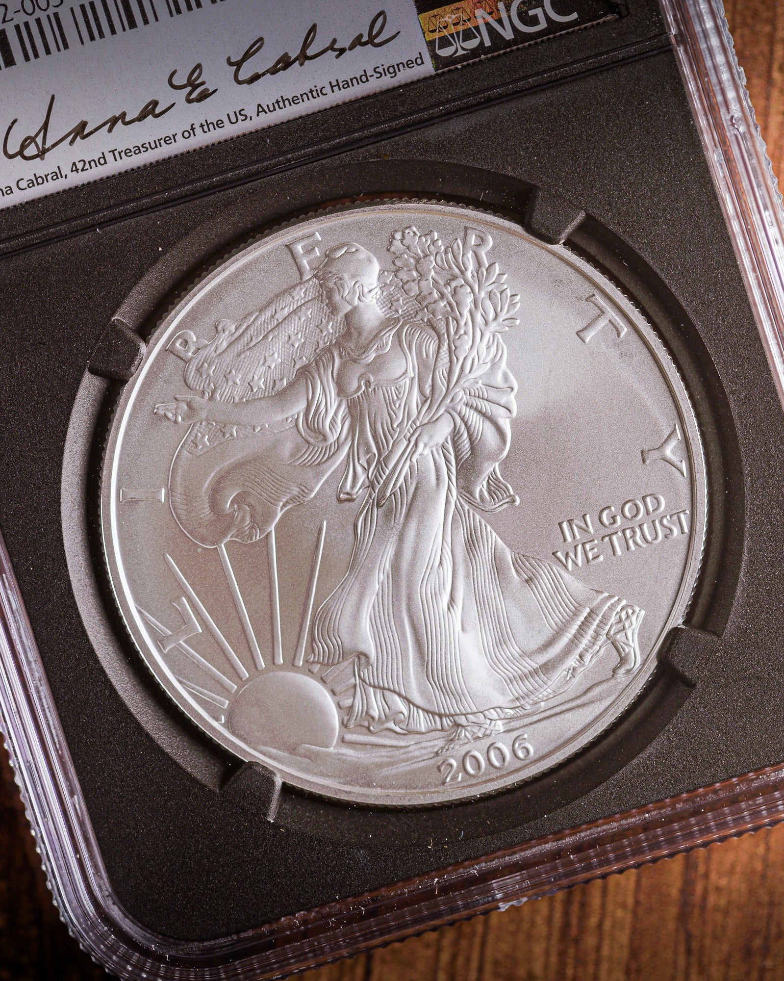 2006 3-Piece Silver Eagle Coin 20th Anniversary Set | NGC Modern Numismatic Masterpieces | Anna Cabral Autographed