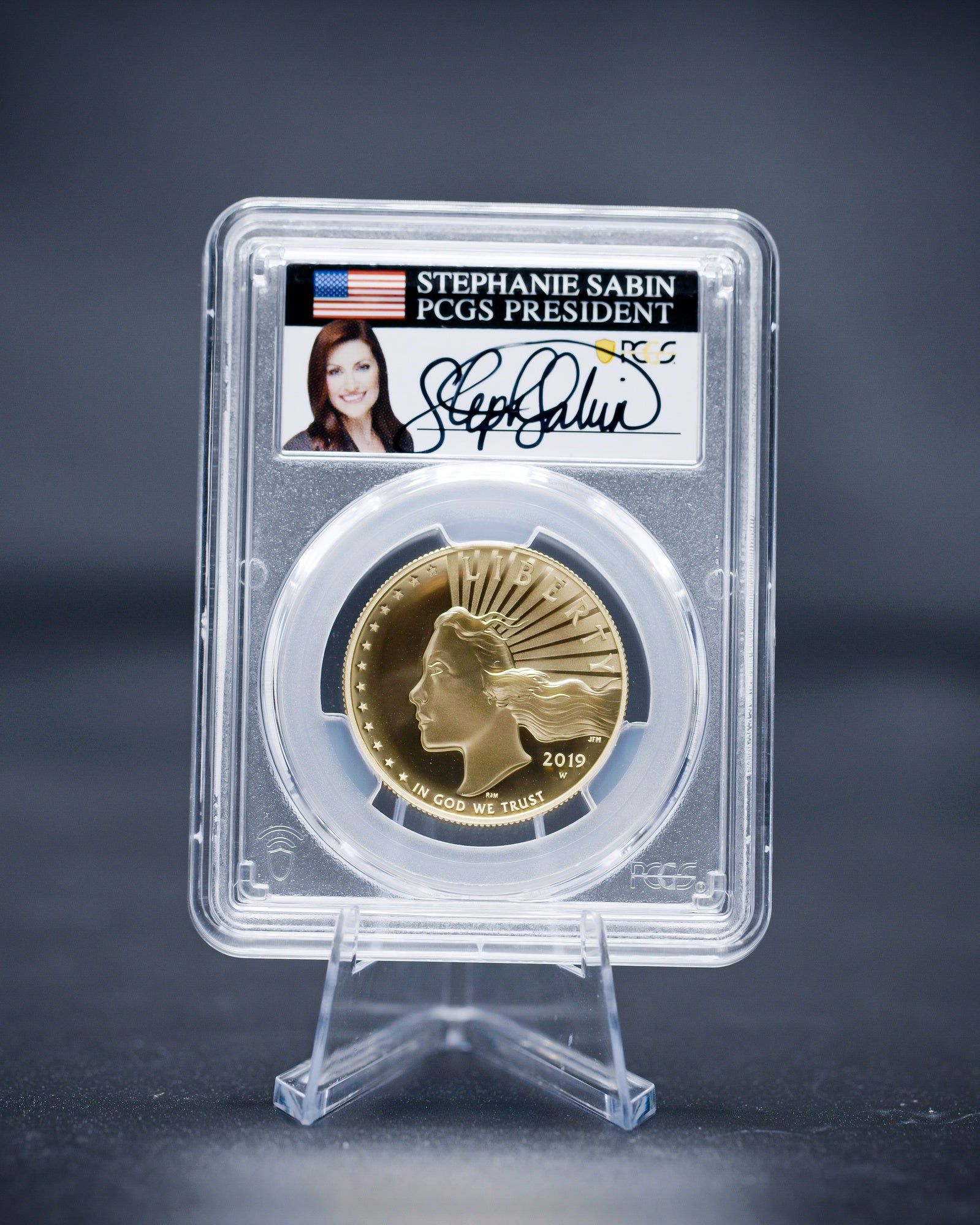 2019-W 1 oz Gold Eagle High Relief Enhanced .9999 Fine | PCGS SP70