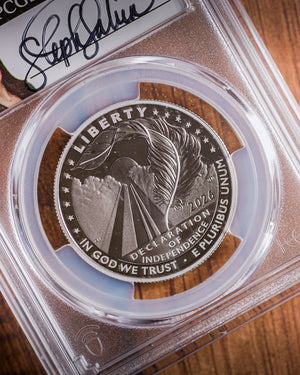 2026 $100 Platinum Proof Declaration of Independence | PCGS PR70 | Stephanie Sabin Autographed
