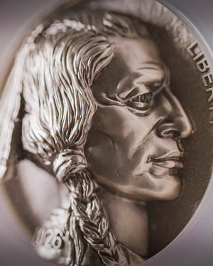 2026 5 oz Beyond Relief Silver Buffalo Nickel | NGC Advanced Release Antiqued MS70 | Sculptural Art by Michael Gaudioso | Anna Escobedo Cabral Autographed