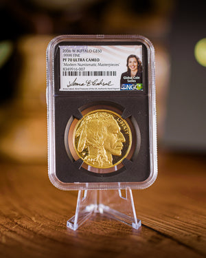2006 $50 Proof Gold Buffalo | NGC "Modern Numismatic Masterpieces" PF70 | Anna Cabral Autographed