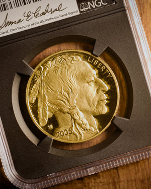 2006 $50 Proof Gold Buffalo | NGC "Modern Numismatic Masterpieces" PF70 | Anna Cabral Autographed