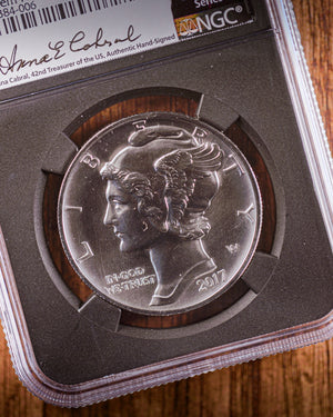 2017 $25 Palladium Eagle | NGC "Modern Numismatic Masterpieces" MS70 | Anna Cabral Autographed