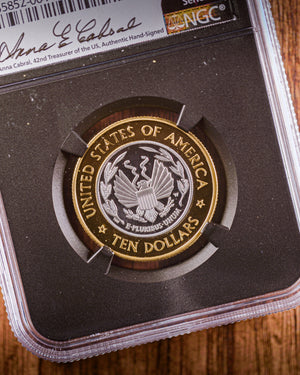 2000 W $10 Library of Congress | NGC "Modern Numismatic Masterpieces" PF70 | Anna Cabral Autographed