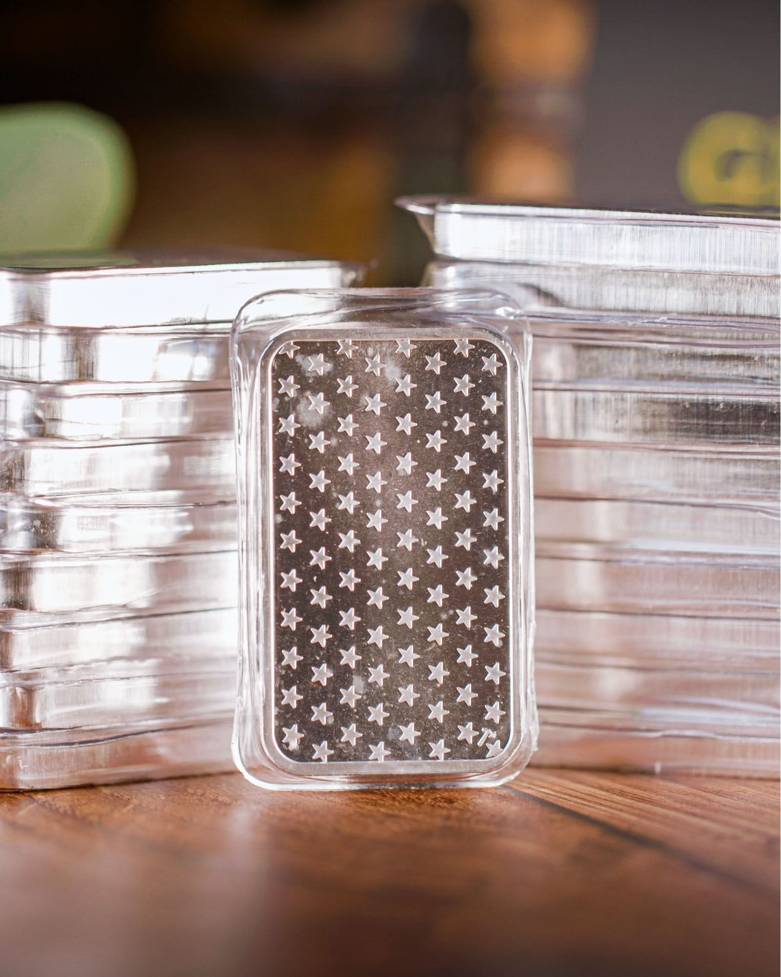 5 Troy oz .999 Fine Silver Bar - Morgan Dollar Design