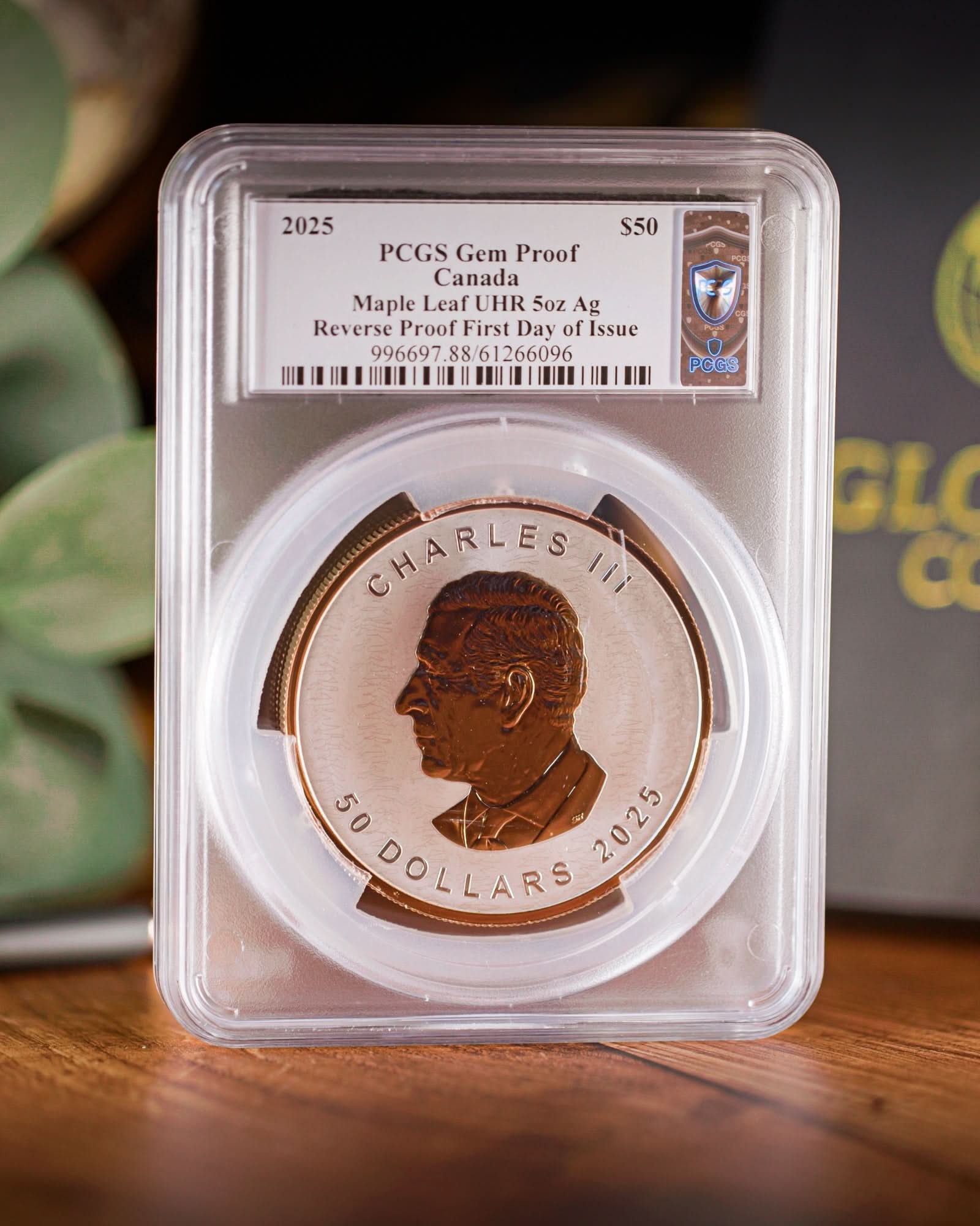 2025 Ultra High Relief 5 oz Silver Maple Leaf Reverse Proof | First Day of Issue PCGS GEM Proof | Steven Rosati Autographed