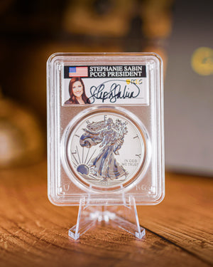 2019 "S" Reverse Proof Silver Eagle | PCGS "Modern Numismatic Masterpieces" PR70 | Stephanie Sabin Autographed