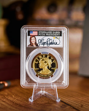 2017 $100 High Relief Liberty | PCGS "Modern Numismatic Masterpieces" PR70 | Stephanie Sabin Autographed