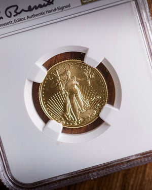 2026 $10 American Gold Eagle | MS70 First Day of Issue | Kenneth Bressett Autographed