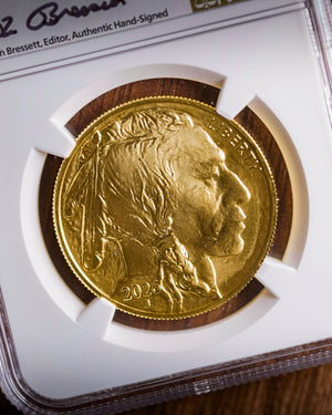 2026 $50 American Gold Buffalo | MS70 First Day of Issue | Kenneth Bressett Autographed