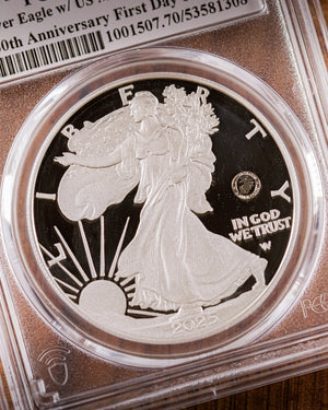 2025 P Marine Privy Silver Eagle | PCGS First Day of Issue PF70 "Marine Label"