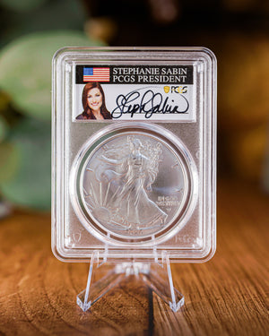 2026 $1 American Silver Eagle | MS70 First Day of Issue | "Modern Numismatic Masterpieces" Stephanie Sabin Autographed