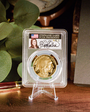 2026 W 1 oz Liberty Bell Privy 250th Anniversary Gold Buffalo Advanced Release | PCGS PR70 Deep Cameo | Stephanie Sabin Autographed