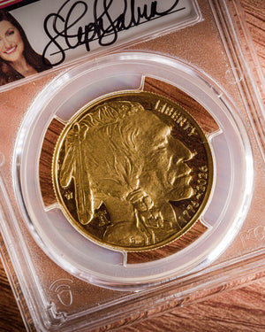 2026 W 1 oz Liberty Bell Privy 250th Anniversary Gold Buffalo Advanced Release | PCGS PR70 Deep Cameo | Stephanie Sabin Autographed