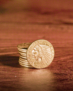 1/10 oz Gold Indian Head Quarter Eagle | Incused Design | Raw | Random Date