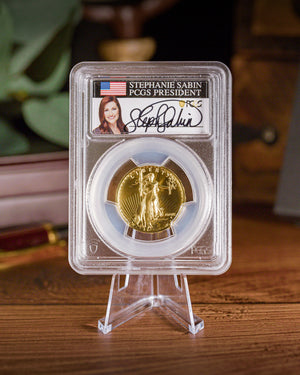 2009 Gold Ultra High Relief | PCGS First Strike | Modern Numismatic Masterpieces | Stephanie Sabin Autographed MS70