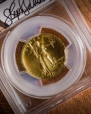 2009 Gold Ultra High Relief | PCGS First Strike | Modern Numismatic Masterpieces | Stephanie Sabin Autographed MS70