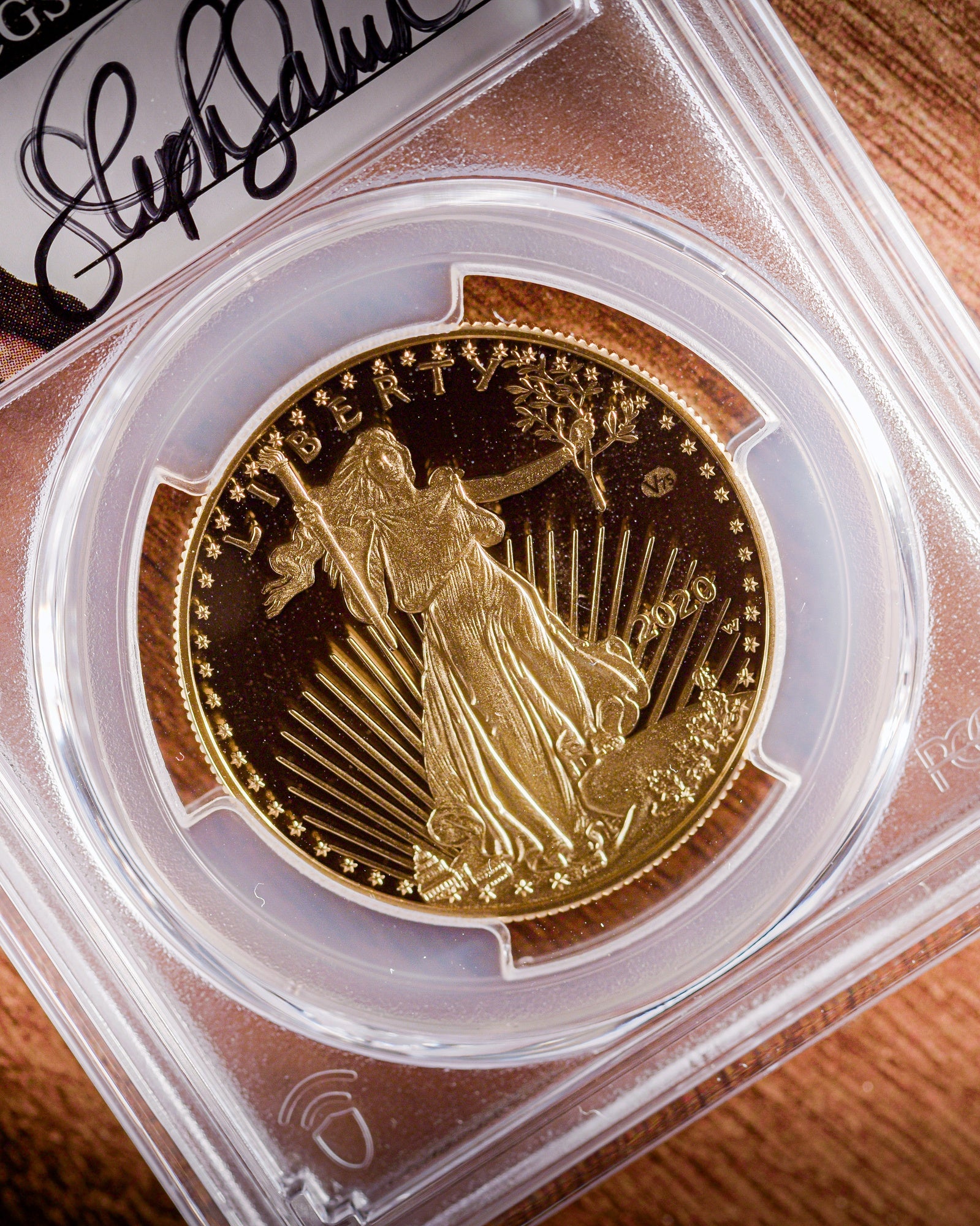 2020-W Gold American Eagle | V75 Privy Mark | PCGS Modern Numismatic Masterpieces | Stephanie Sabin Autographed PR70